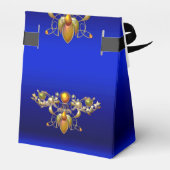 Royal Blue Jewele Black Gold Gastgeschenk Box Geschenkschachtel (Rückseite)