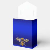 Royal Blue Jewele Black Gold Gastgeschenk Box Geschenkschachtel (Geöffnet)