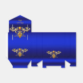 Royal Blue Jewele Black Gold Gastgeschenk Box Geschenkschachtel (Ungefaltet)