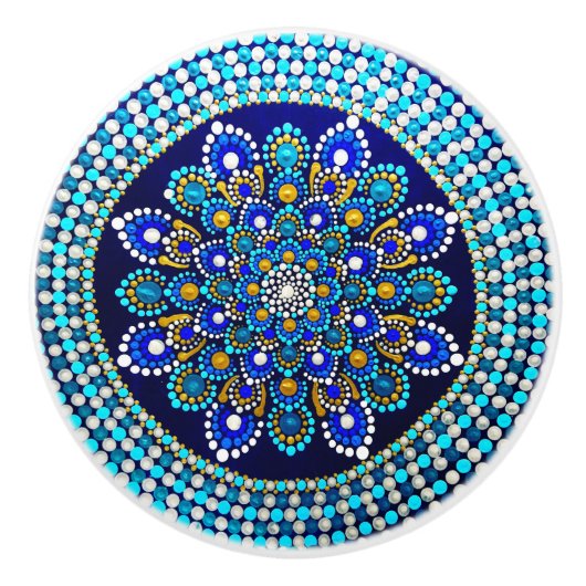 Royal Blue Keramik Knob Keramikknauf (Vorderseite)