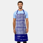 Royal Blue KOCH Nested Boxes Tribal Africa Pattern Schürze (Getragen)