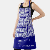 Royal Blue KOCH Nested Boxes Tribal Africa Pattern Schürze (InSitu)