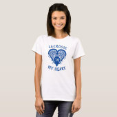 Royal Blue Lacrosse My Heart T - Shirt (Vorne ganz)