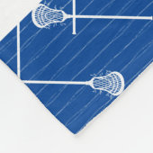 Royal Blue Lacrosse White Sticks Gemustert Fleecedecke (Ecke)