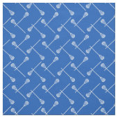 Royal Blue Lacrosse White Sticks Gemustert Stoff (Muster)