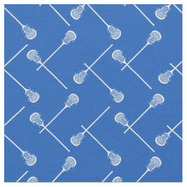 Royal Blue Lacrosse White Sticks Gemustert Stoff