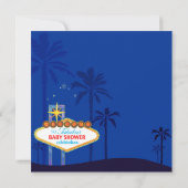 Royal Blue Las Vegas Baby Dusche Einladung (Rückseite)
