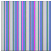 Royal Blue, Light Gray, Fuchsia und Sea Green Stoff (Muster)