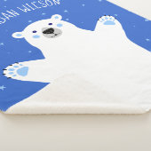 Royal Blue Light Gray Polar Bear Baby Sherpadecke (3/4)