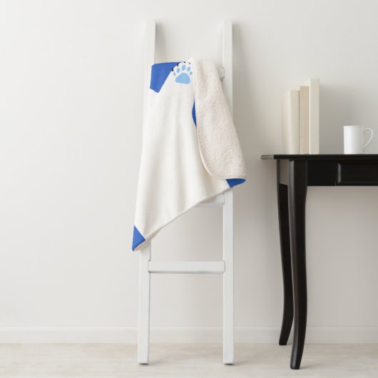 Royal Blue Light Gray Polar Bear Baby Sherpadecke (Beispiel)
