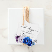 Royal Blue Lila Blooms Wedding Danke Geschenkanhänger (Beispiel)