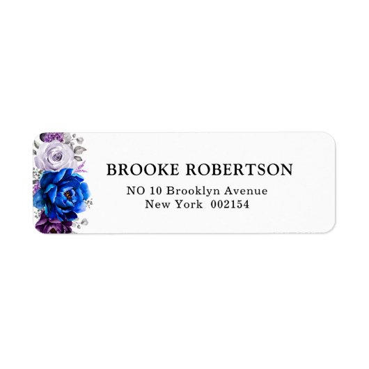 Royal Blue Lila Navy Lilac Blooms Wedding (Vorne)