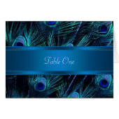 Royal Blue Lila Peacock Feathers Wedding (Vorderseite (Horizontal))