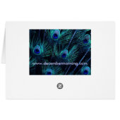 Royal Blue Lila Peacock Feathers Wedding (Rückseite Horizontal)