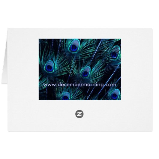 Royal Blue Lila Peacock Feathers Wedding (Rückseite Horizontal)