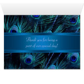 Royal Blue Lila Peacock Feathers Wedding (Innenansicht Horizontal (Unten))