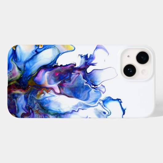 Royal Blue & Lila Vibrann Abstrakte Fluid Art Case-Mate iPhone Hülle (Rückseite (Horizontal))