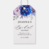 Royal Blue Lilac Lila Brautparty Vielen Dank Geschenkanhänger (Rückseite)