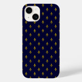 Royal Blue Lilie Pattern Case-Mate iPhone Hülle (Rückseite)
