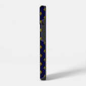 Royal Blue Lilie Pattern iPhone Hülle (Linke Seite)