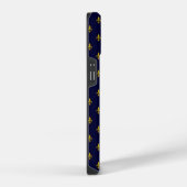Royal Blue Lilie Pattern iPhone Hülle (Rechte Seite)