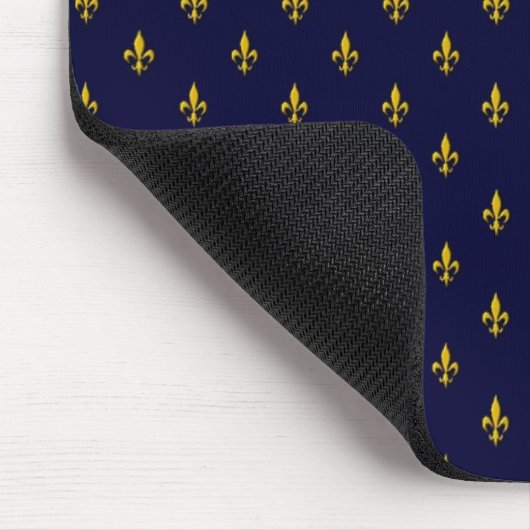Royal Blue Lilie Pattern Mousepad (Ecke)