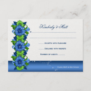 Royal Blue Lime Green UAWG Einladung