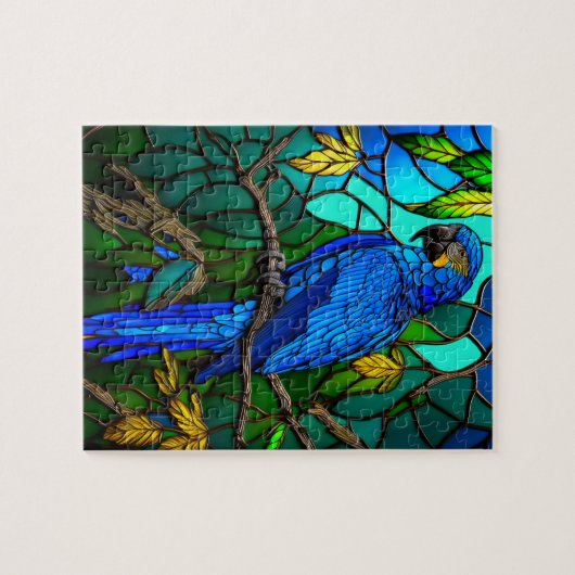 Royal Blue Macaw Puzzle (Horizontal)
