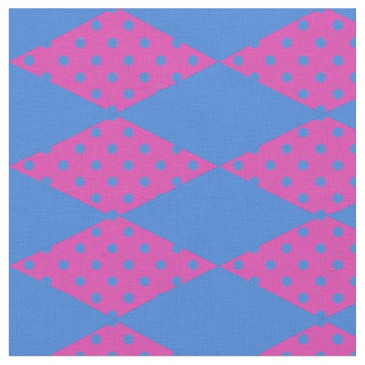 Royal Blue, Magenta Diamond Imitate Patchwork Patt Stoff (Nahaufnahme)