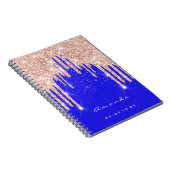 Royal Blue Makeup Artist Brautparty Spark Notizblock (Rechte Seite)