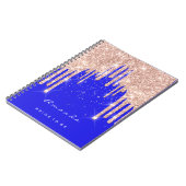 Royal Blue Makeup Artist Brautparty Spark Notizblock (Linke Seite)