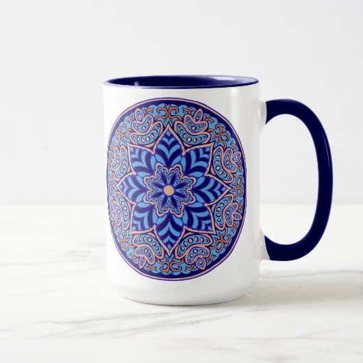 Royal Blue Mandala Tasse (Rechts)