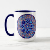 Royal Blue Mandala Tasse (Links)