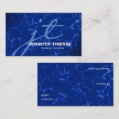 Royal Blue Marble mit weißen Venen Visitenkarte (Vorne/Hinten)