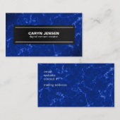 Royal Blue Marble mit weißen Venen Visitenkarte (Vorne/Hinten)