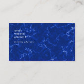 Royal Blue Marble mit weißen Venen Visitenkarte (Rückseite)