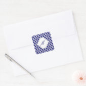 Royal Blue marokkanische Muster Stickers (Umschlag)
