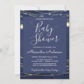 Royal Blue Mason Jars Boy's Baby Shower Party Einladung (Vorderseite)