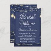 Royal Blue Mason Jars Brautparty Party Einladung (Vorne/Hinten)