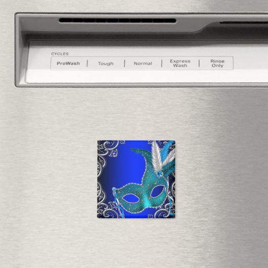 Royal Blue Masquerade Party Magnet (In Situ (Geschirrspüler))