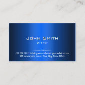 Royal Blue Metal Driver Business Card Visitenkarte (Vorderseite)