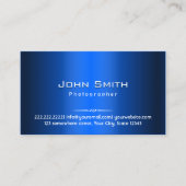 Royal Blue Metal Fotograf Business Card Visitenkarte (Vorderseite)