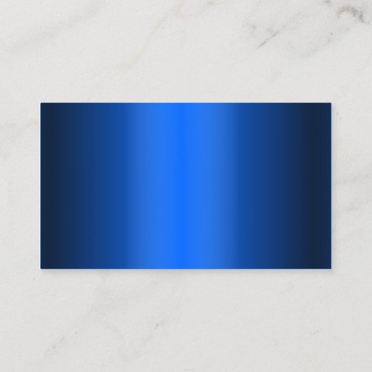 Royal Blue Metal Investigator Business Card Visitenkarte (Rückseite)