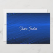 Royal Blue Metallic Graphic Birthday Einladung (Vorderseite)