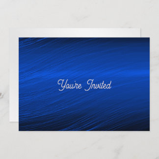 Royal Blue Metallic Graphic Birthday Einladung