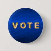 Royal Blue Metallic Graphic Vote Button (Vorderseite)