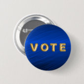 Royal Blue Metallic Graphic Vote Button (Vorne & Hinten)