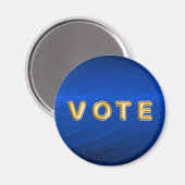 Royal Blue Metallic Graphic Vote Magnet (Vorderseite/Rückseite)