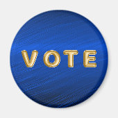 Royal Blue Metallic Graphic Vote Magnet (Vorne)