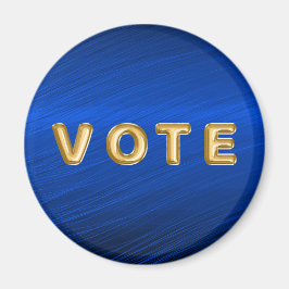 Royal Blue Metallic Graphic Vote Magnet